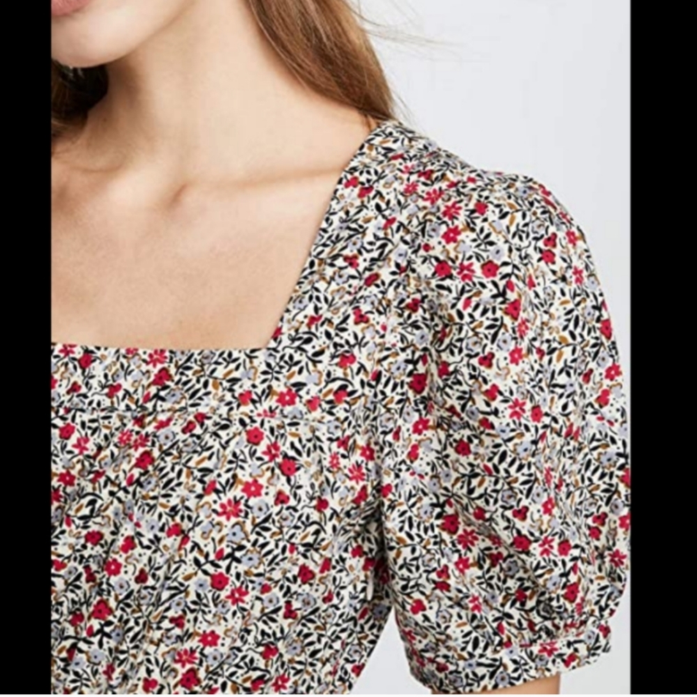 Anthropologie Floral Prairie Puff Sleeve Tiered Maxi Dress - Picture 10 of 16